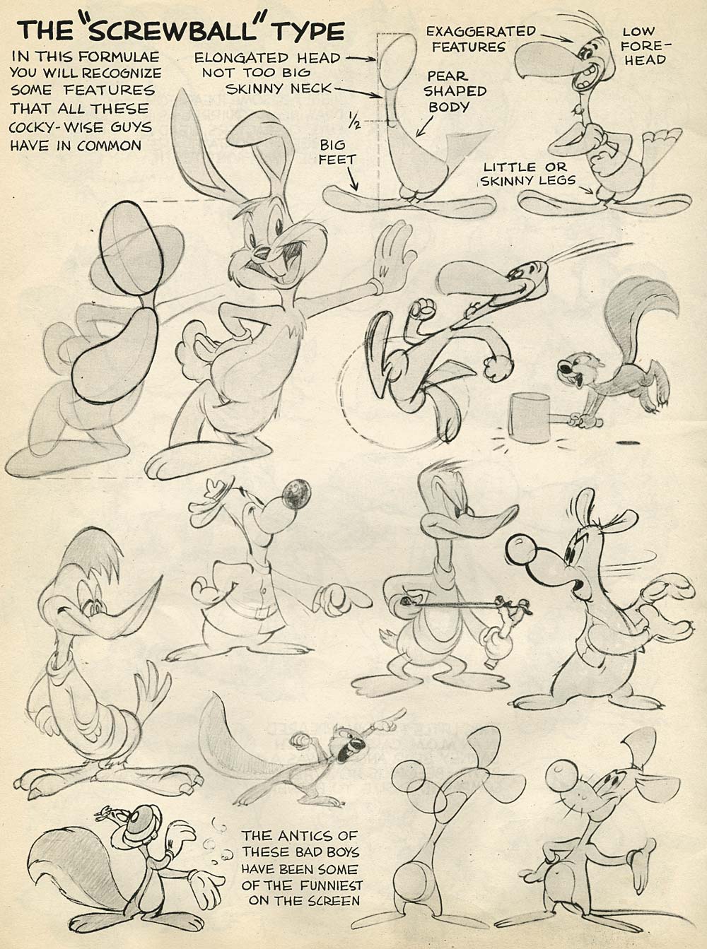 Shape and Silhouette Distinct character shapes and silhouettes by Preston Blair